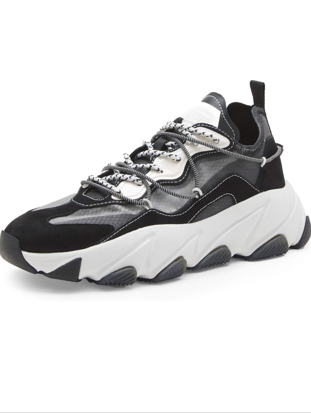 ASH Extra Bis Black/White High Platform Sneaker Size 38 EU